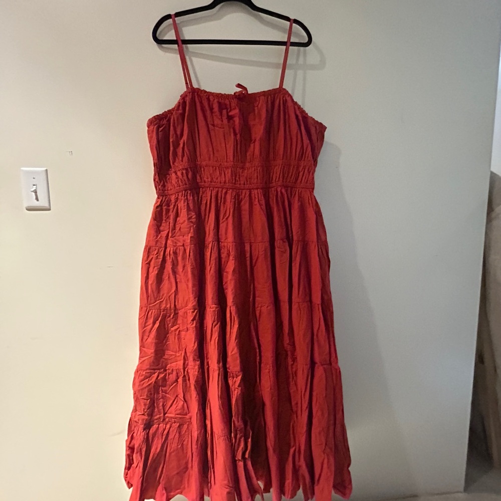 JessaKae Birdie Red Maxi Dress 2X